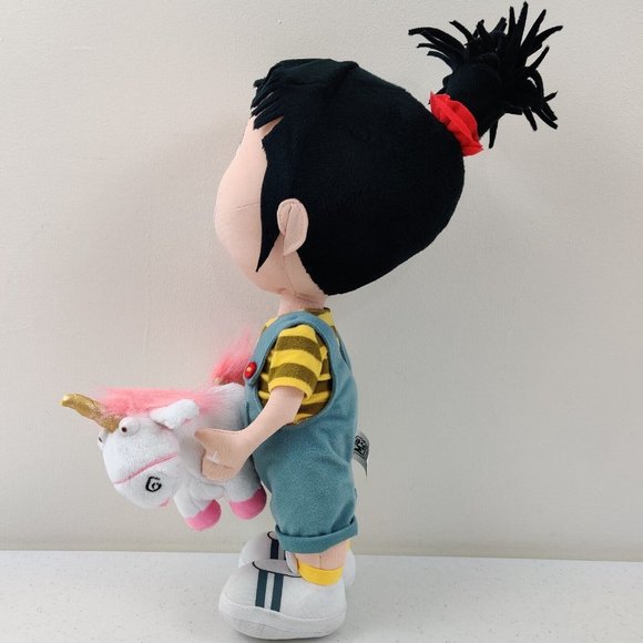 Despicable Me Minions Agnes & Unicorn Fluffy Plush Doll Toy Universal Studios - Picture 4 of 10